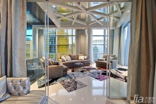 混搭风格公寓富裕型110平米客厅吊顶沙发海外家居