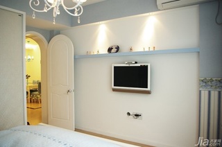 地中海风格复式富裕型130平米卧室背景墙婚房家装图片