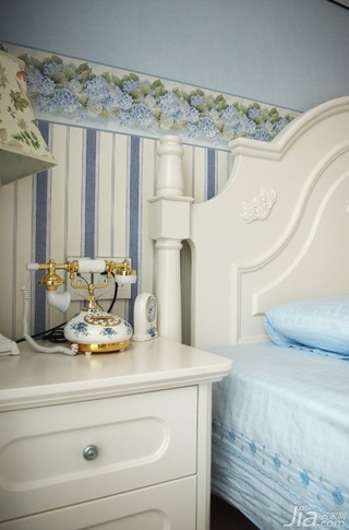地中海风格复式富裕型130平米床头柜婚房设计图纸