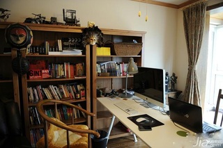 混搭风格别墅140平米以上书房书桌效果图
