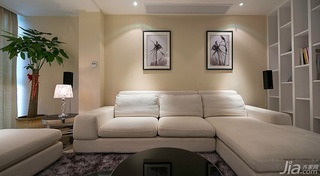 简约风格二居室大气米色15-20万90平米沙发背景墙沙发婚房平面图
