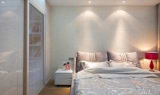 简约风格二居室15-20万90平米卧室卧室背景墙婚房设计图纸