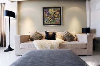 简约风格二居室富裕型110平米客厅沙发图片