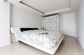 简约风格二居室富裕型110平米卧室吊顶床图片