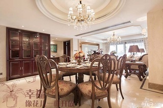 新古典风格公寓富裕型130平米餐厅吊顶餐桌图片
