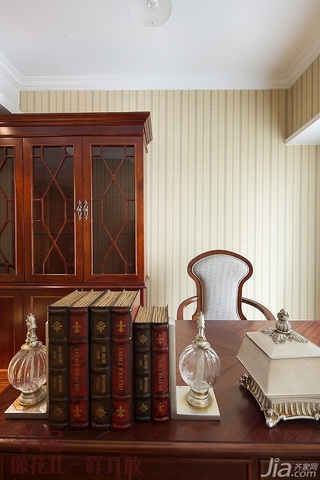 新古典风格公寓富裕型130平米书房书桌图片