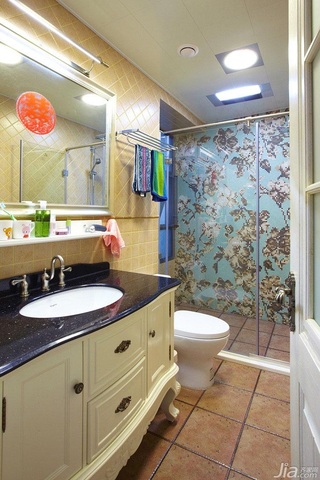 混搭风格公寓富裕型130平米卫生间洗手台图片
