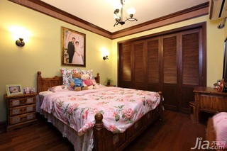 田园风格小户型经济型50平米卧室吊顶床婚房家装图