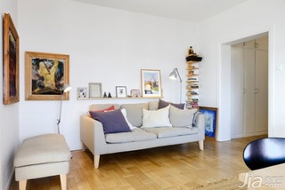 简约风格公寓富裕型60平米客厅沙发图片