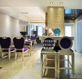 新古典风格公寓富裕型130平米吧台吧台椅效果图