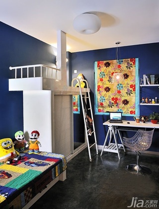 混搭风格公寓富裕型90平米儿童房书桌效果图