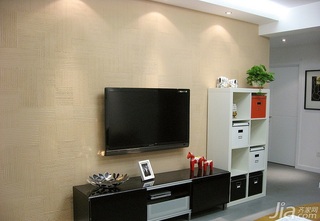 宜家风格二居室富裕型70平米电视背景墙设计图