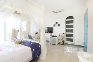 混搭风格公寓白色经济型50平米卧室床效果图