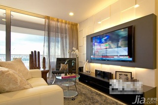 简约风格公寓富裕型100平米客厅吊顶电视柜图片