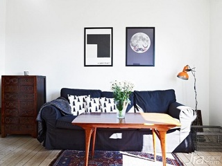 简约风格小户型经济型客厅沙发背景墙沙发效果图