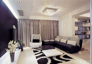 简约风格公寓富裕型80平米客厅吊顶沙发图片