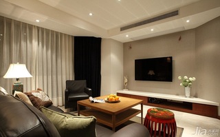 混搭风格公寓富裕型客厅电视背景墙茶几效果图