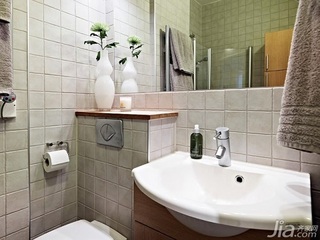 混搭风格二居室经济型卫生间洗手台效果图