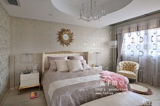 鬼手帕新古典风格别墅豪华型卧室吊顶床图片