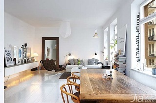 北欧风格一居室5-10万80平米客厅沙发效果图