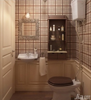 欧式风格二居室富裕型卫生间洗手台图片