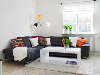 简约风格二居室富裕型60平米客厅沙发图片