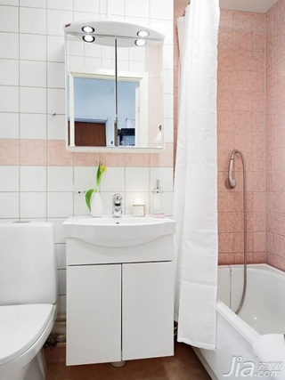 简约风格二居室富裕型60平米卫生间洗手台图片