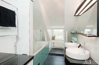 欧式风格公寓富裕型卫生间洗手台图片