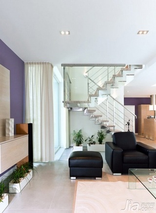 简约风格跃层富裕型客厅沙发效果图