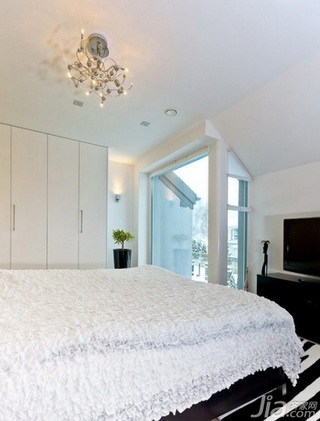 简约风格跃层富裕型卧室床图片