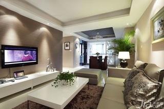 简约风格二居室富裕型客厅电视背景墙效果图