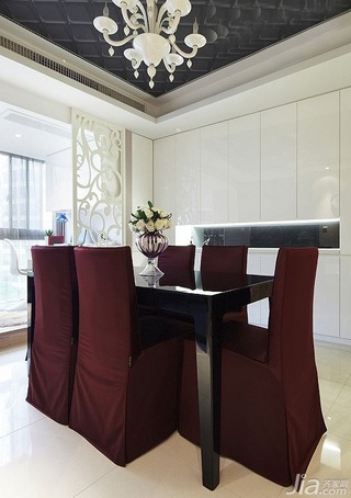 简约风格二居室富裕型餐厅餐桌效果图