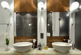 新古典风格公寓富裕型卫生间洗手台效果图