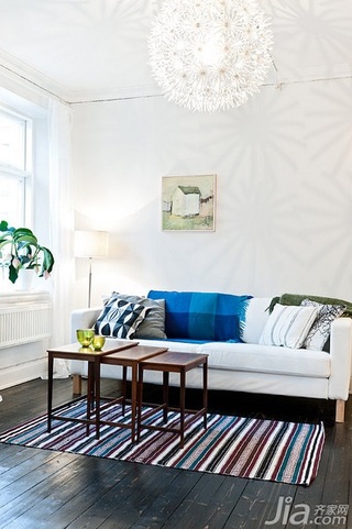 欧式风格一居室3万-5万客厅沙发背景墙沙发效果图