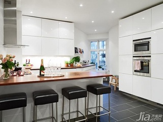 欧式风格公寓5-10万100平米厨房吧台橱柜设计图纸