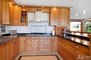 简约风格别墅原木色富裕型140平米以上厨房灯具效果图