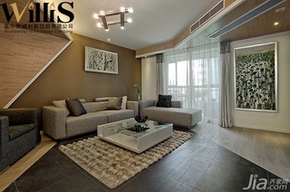 巫小伟简约风格三居室原木色富裕型130平米客厅沙发背景墙沙发图片