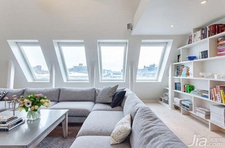 欧式风格公寓富裕型140平米以上客厅沙发图片