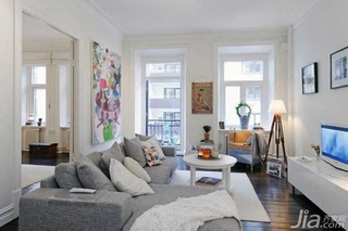 欧式风格三居室富裕型100平米客厅沙发效果图