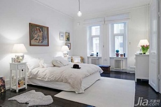 欧式风格三居室富裕型100平米卧室卧室背景墙床效果图