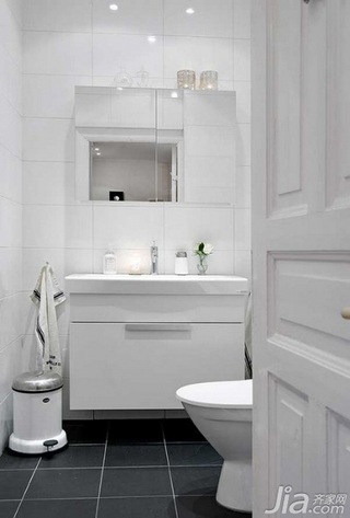 欧式风格三居室富裕型100平米卫生间洗手台效果图