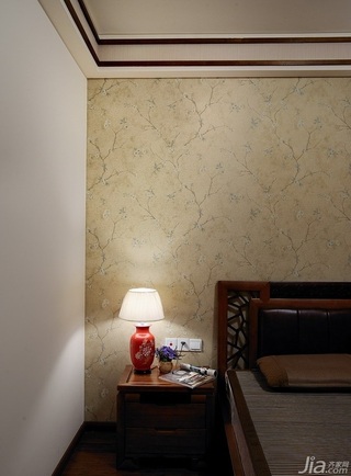 东南亚风格公寓15-20万120平米卧室床效果图