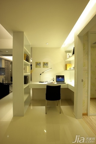 简约风格三居室富裕型130平米书房书桌效果图