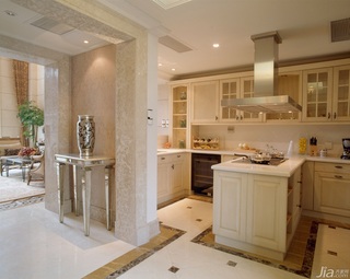 欧式风格复式白色豪华型140平米以上厨房橱柜图片