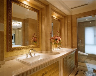欧式风格复式豪华型140平米以上卫生间洗手台效果图
