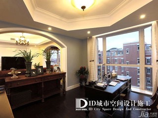中式风格别墅富裕型140平米以上书房书桌图片