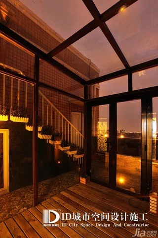 中式风格别墅富裕型140平米以上阳台设计图