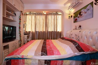 田园风格小户型经济型60平米卧室床效果图