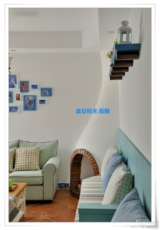 地中海风格三居室富裕型90平米设计图