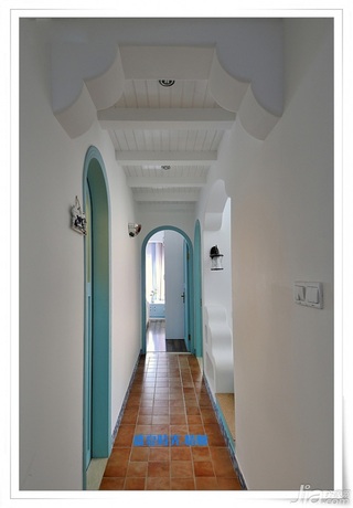 地中海风格三居室富裕型90平米过道效果图